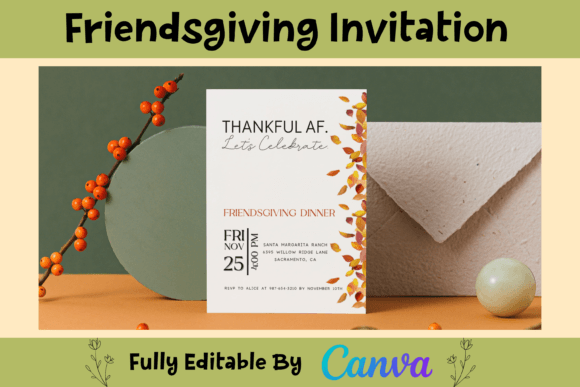 Download Editable Friendsgiving Party Invitation - Premium Bundle